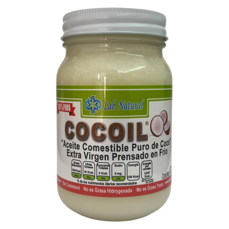 Aceite comestible puro de coco extra virgen prensado en frio 473ml, Foto 1 Mayoreo Naturista