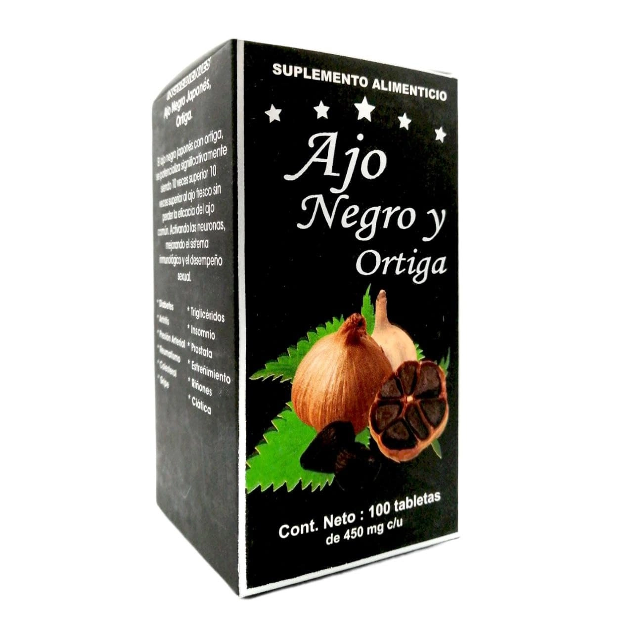 Ajo Negro con Ortiga 100 tabletas - CBA, Foto 1 Mayoreo Naturista