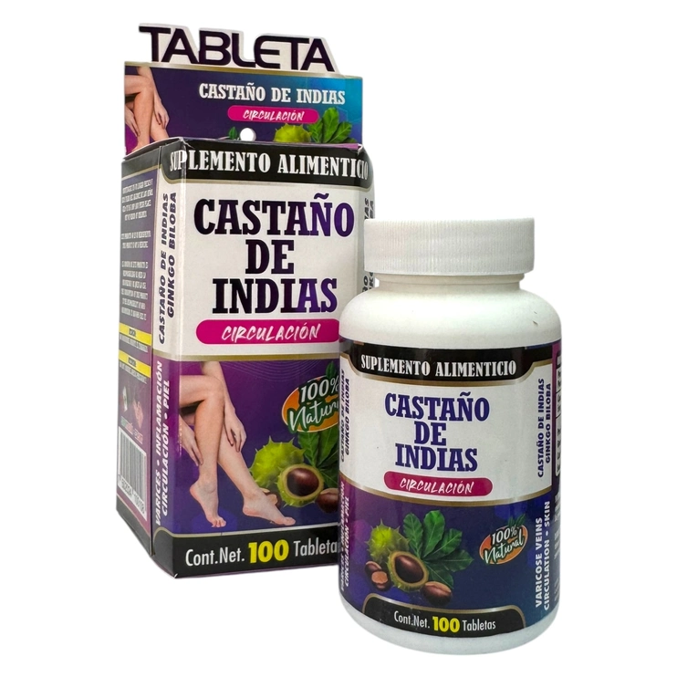 Castaño de Indias 100 tabletas, Foto 1 Mayoreo Naturista
