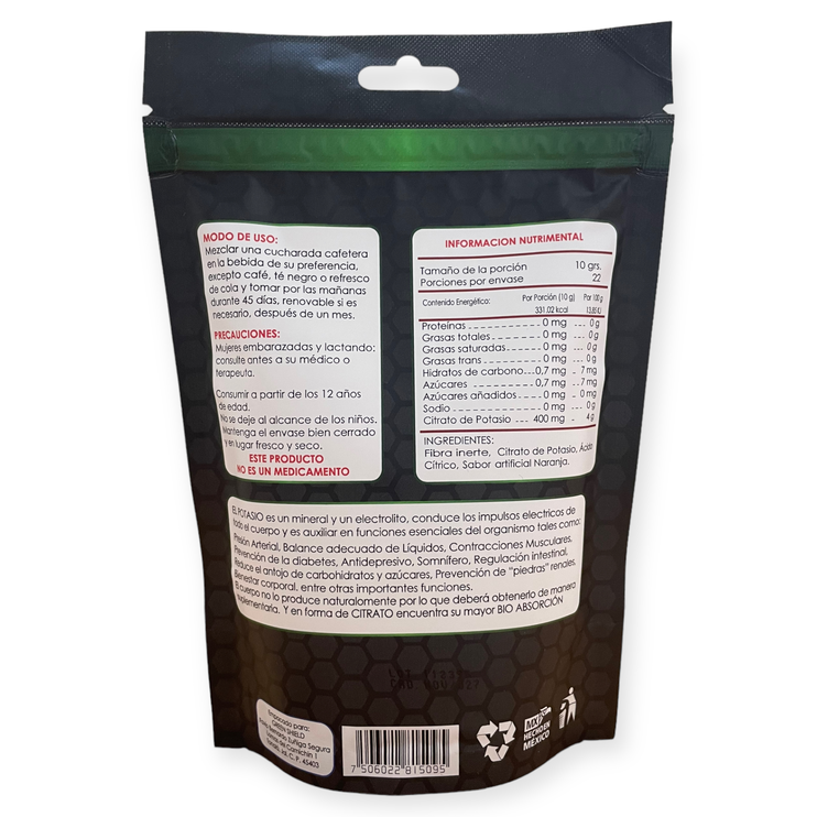 Citrato de potasio sabor naranja 220g GOM-127, Foto 3 Mayoreo Naturista