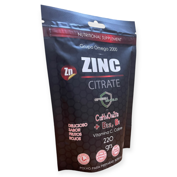 Citrato zinc sabor frutos rojos 220g GOM-124, Foto 2 Mayoreo Naturista
