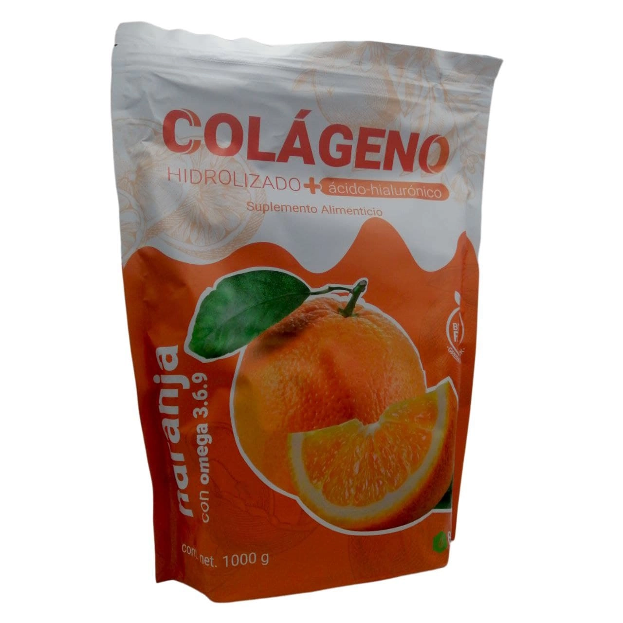 Colageno Hidrolizado con Ácido Hialurónico sabor Naranja 1000g, Foto 1 Mayoreo Naturista