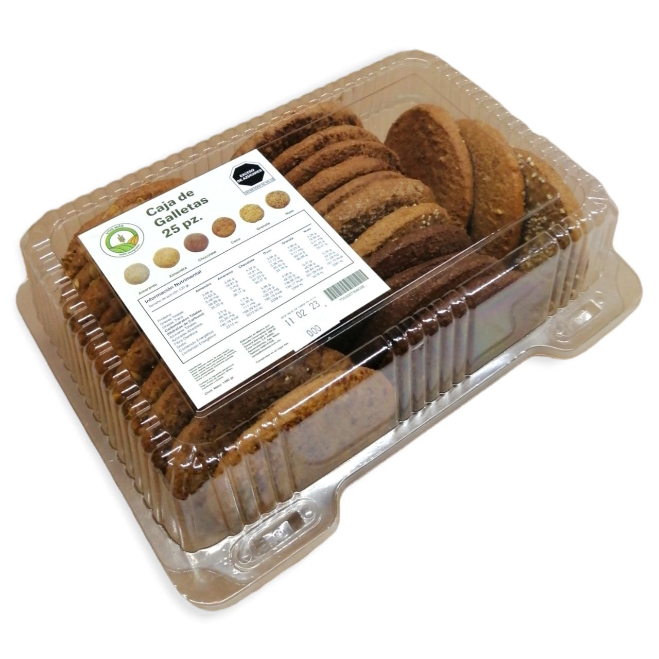 Galletas integrales caja con 25 piezas, Foto 1 Mayoreo Naturista