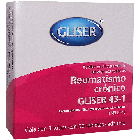 Gliser 43 1 reumatismo crónico, Foto 1 Mayoreo Naturista