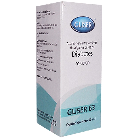 Gliser No63 diabetes solución, Foto 1 Mayoreo Naturista