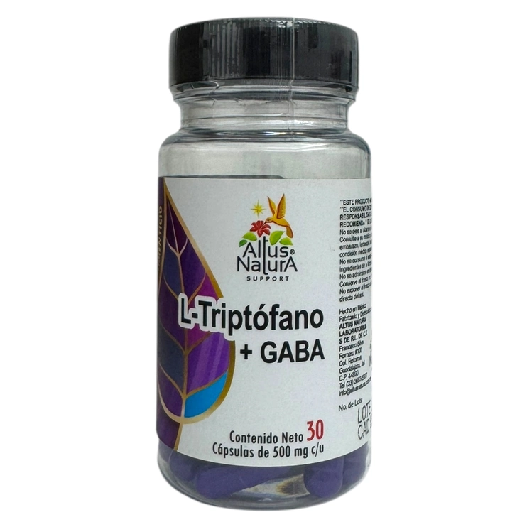 L-triptofano + gaba 30 capsulas, Foto 1 Mayoreo Naturista