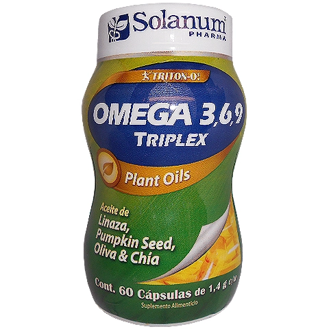 Omega 3 6 9 triplex plant oils 60 tabletas | , Foto 1 Mayoreo Naturista