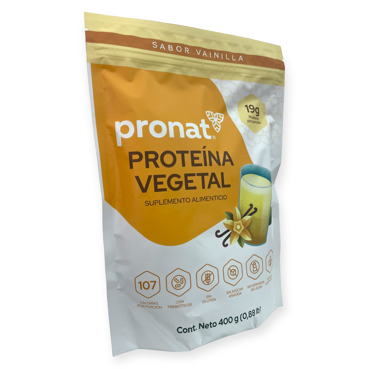 Proteína vegetal sabor vainilla con prebióticos 400g PDI-218, Foto 2 Mayoreo Naturista