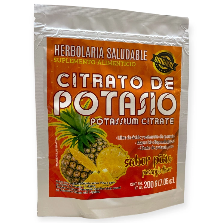 Citrato de potasio sabor piña 200grs