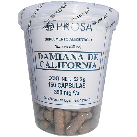 Damiana de california 150 cápsulas