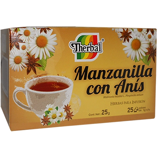 Té de manzanilla con anís 25 sobres
