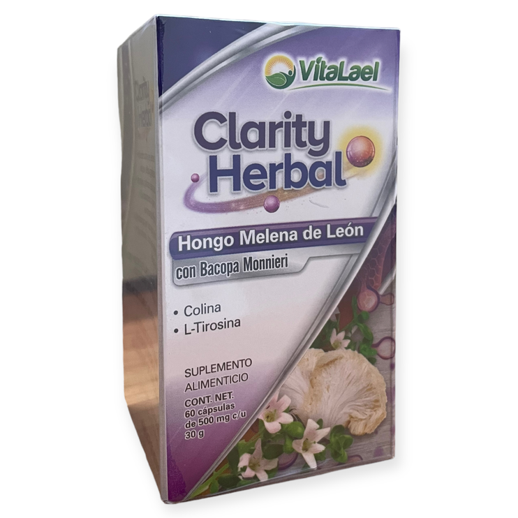 Clarity herbal hongo melena de león 60 cápsulas