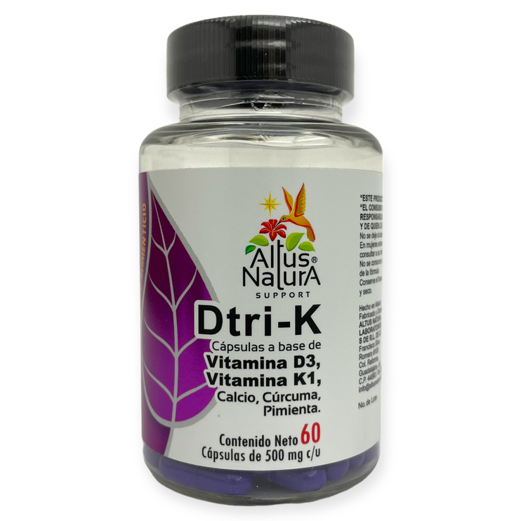 DTRI K vitaminas D3 K1 60 cápsulas