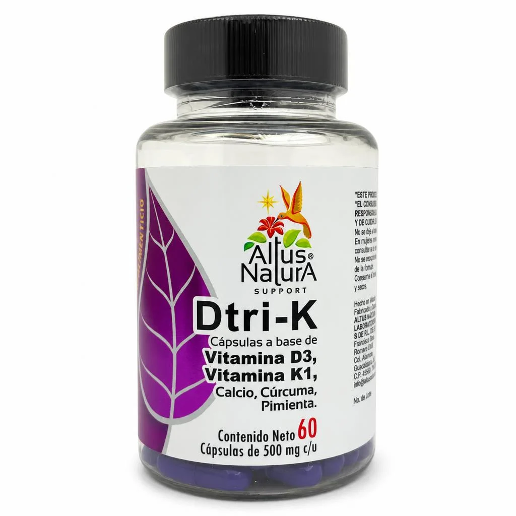DTRI K vitaminas D3 K1 60 cápsulas