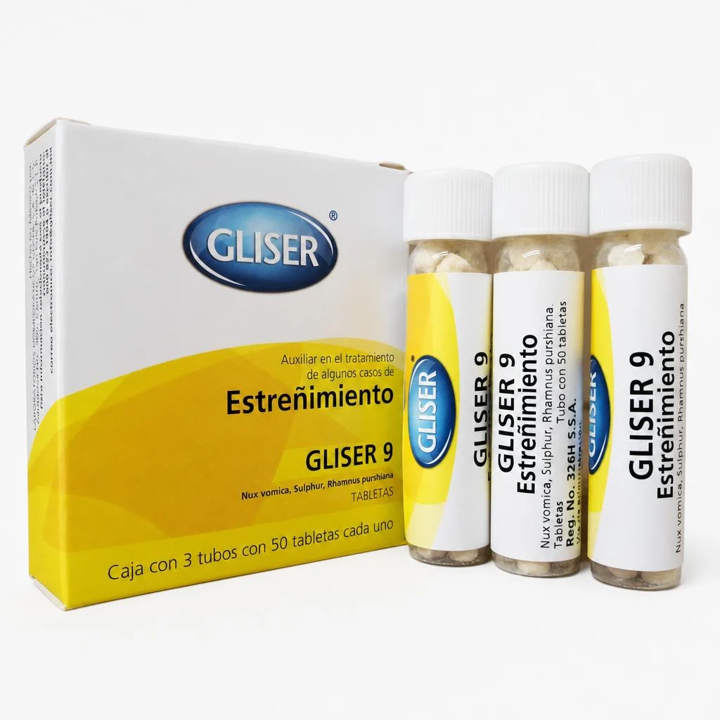 Gliser 9 Estreñimiento Caja con 150 tabletas.