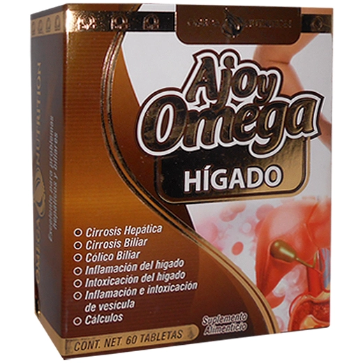 Hígado ajo y omega 60 tabletas