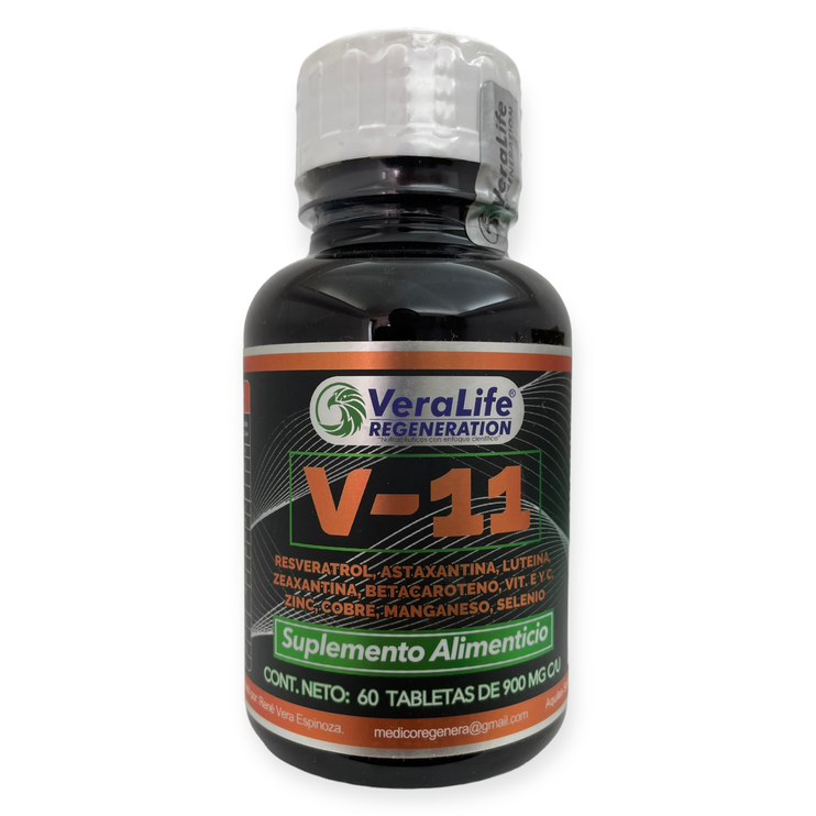 V-11 Resveratrol, astaxantina, luteína, zeaxantina 60 tabletas