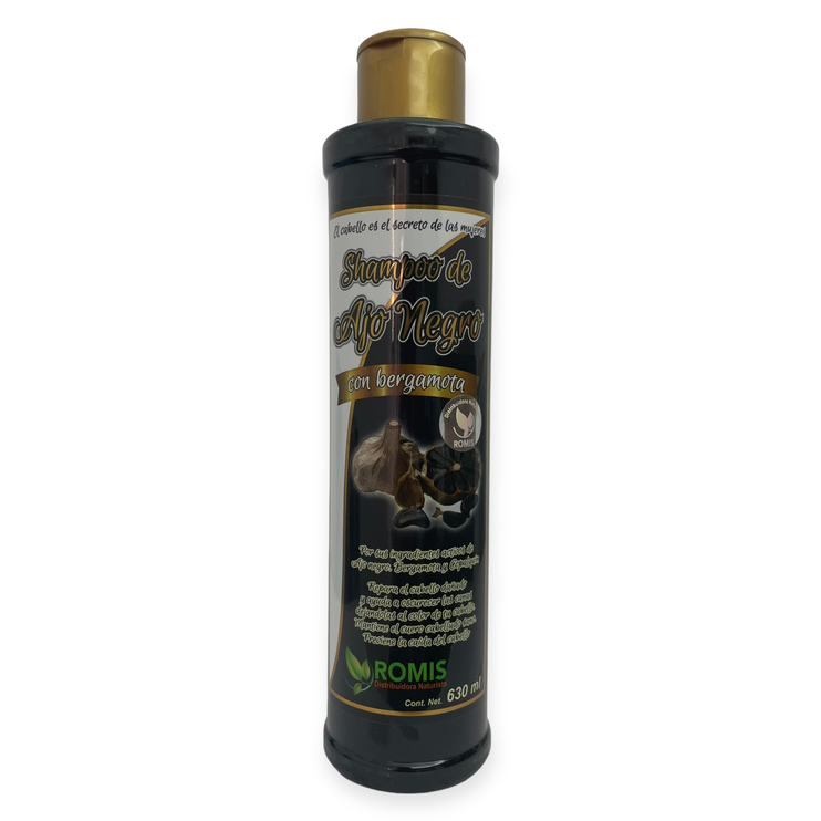 Shampoo de ajo negro con bergamota 630ml