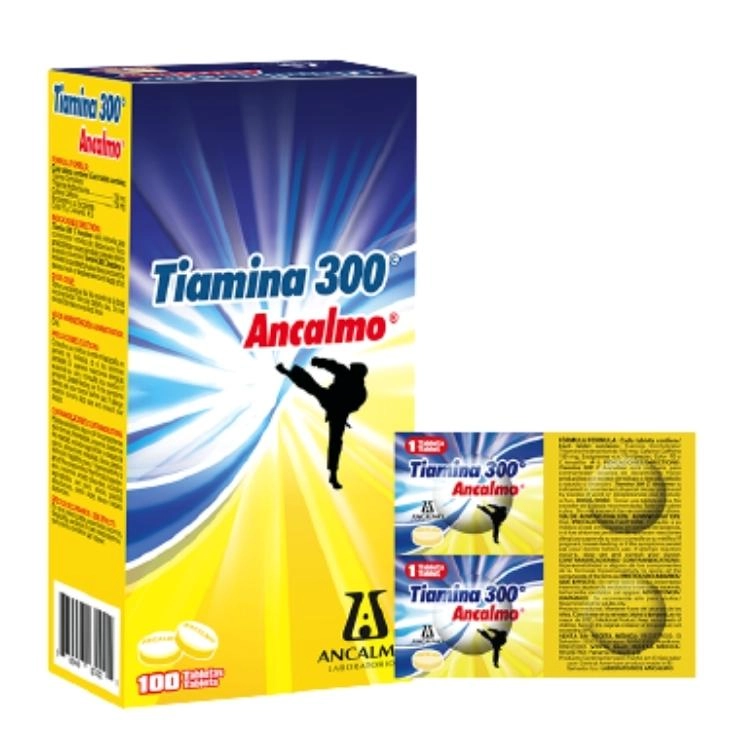 Super tiamina 300 caja con 100 tabletas