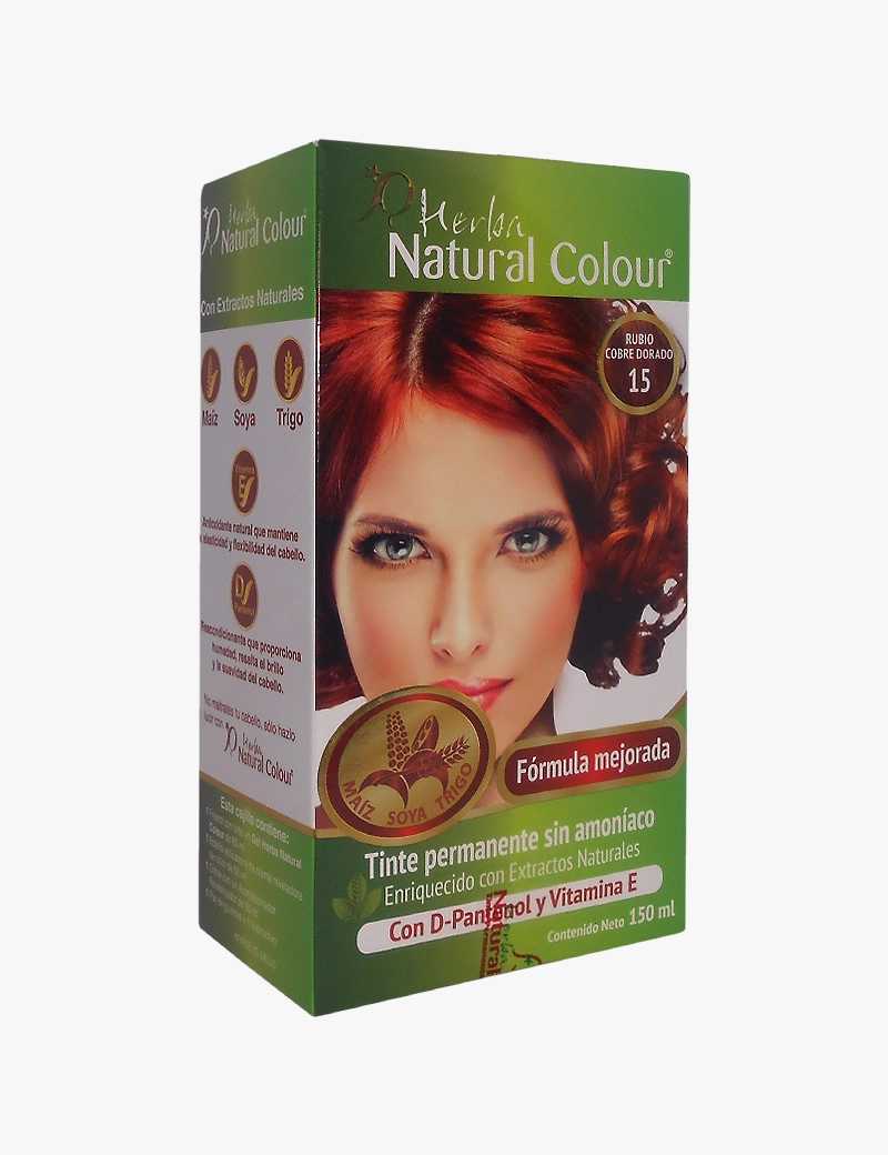Tinte natural colour rubio cobre dorado 15