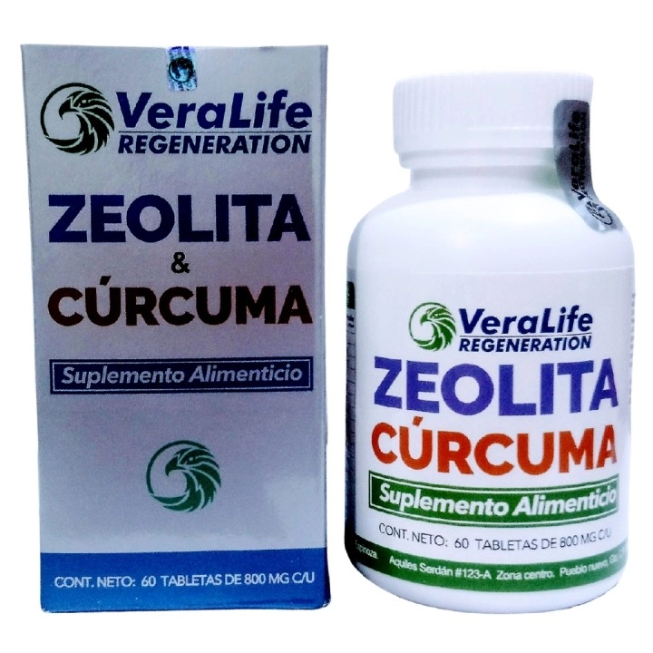 Zeolita con Curcuma 60 Tabletas